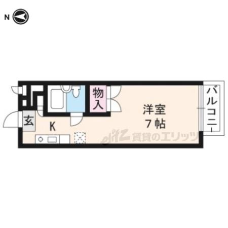 ハイツグリンカ(1K/2階)の間取り写真