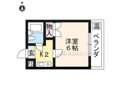 テラスICHI(1K/3階)の間取り写真