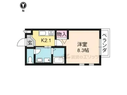 サンパティック(1K/3階)の間取り写真