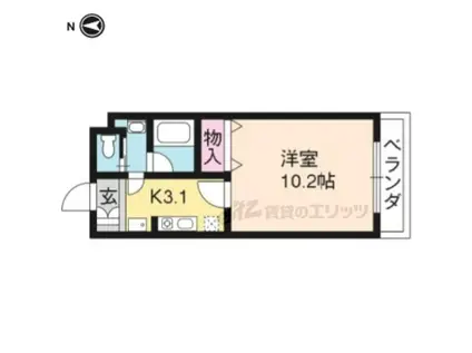 グレイス花園(1K/2階)の間取り写真