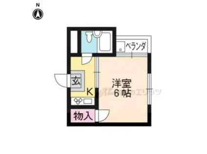 ユニハイツ(1K/2階)の間取り写真