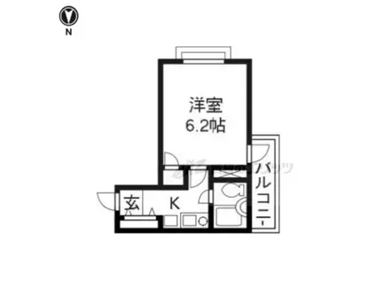 DETOM-1北山レディース(1K/3階)の間取り写真