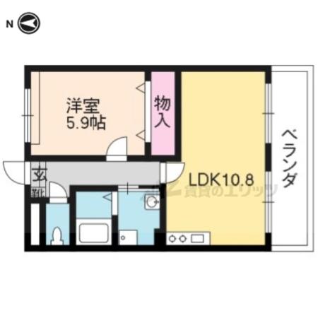 アプローズ(1LDK/2階)の間取り写真