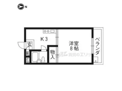 シルクハウス(1K/3階)の間取り写真