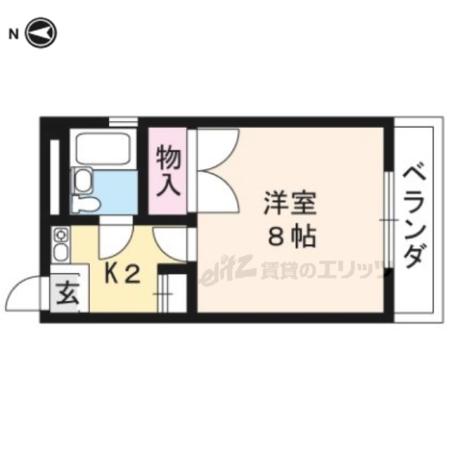 ふゆうマンション(1K/1階)の間取り写真
