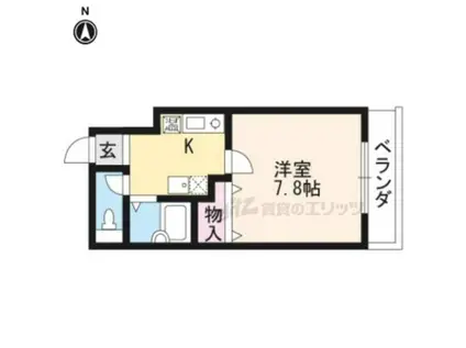 スプラウト(1K/1階)の間取り写真