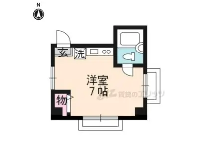 ヴィラ珠恵留(ワンルーム/2階)の間取り写真