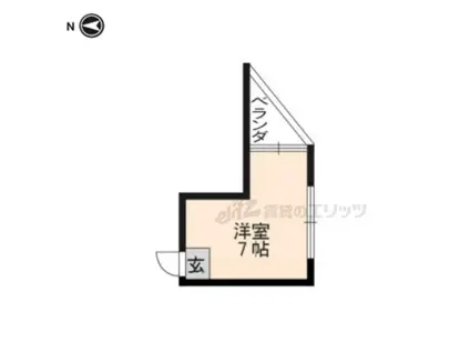 コーポ満田(ワンルーム/2階)の間取り写真