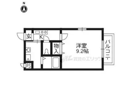 PLUM HOUSE(1K/1階)の間取り写真