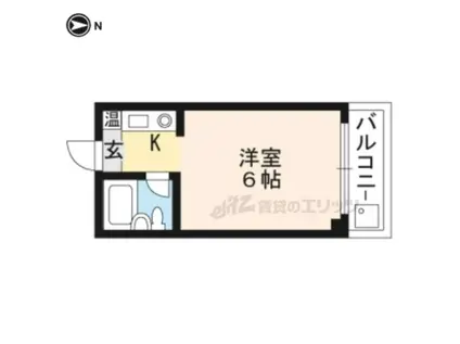 エクセル田辺(ワンルーム/1階)の間取り写真