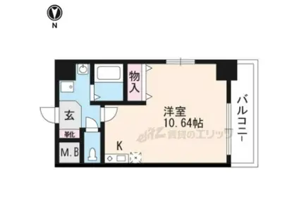 ミラージュ大津京(ワンルーム/5階)の間取り写真