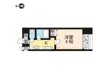 カスタリア京都西七条(1K/6階)の間取り写真
