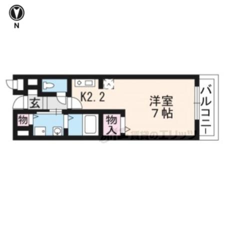 コリネッタ鴻ノ巣(ワンルーム/2階)の間取り写真