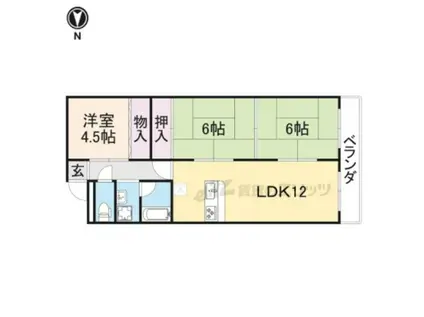 第5コーポきたむら(3LDK/2階)の間取り写真