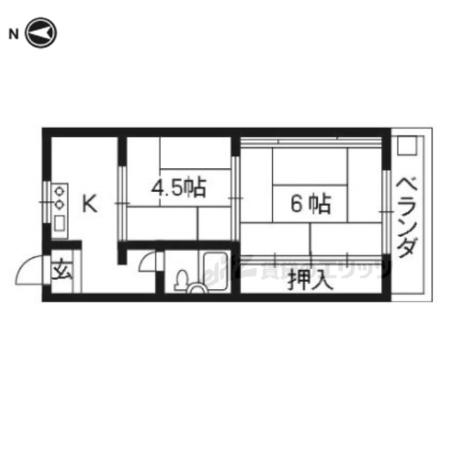 ヒロタマンション(2K/2階)の間取り写真