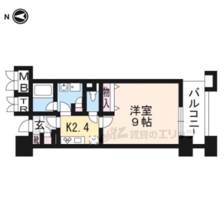 パインフィールド洛東(1K/4階)の間取り写真