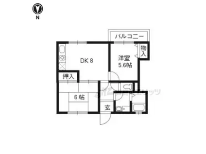 メゾンソレーユ(2LDK/2階)の間取り写真