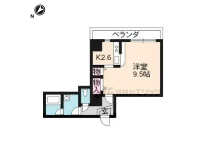 メゾンシャルマン・エレガンテ(1K/2階)の間取り写真