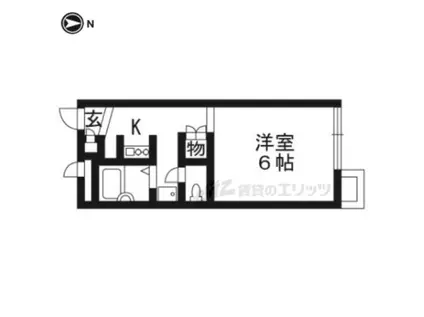 レオパレスMIRAI(ワンルーム/2階)の間取り写真