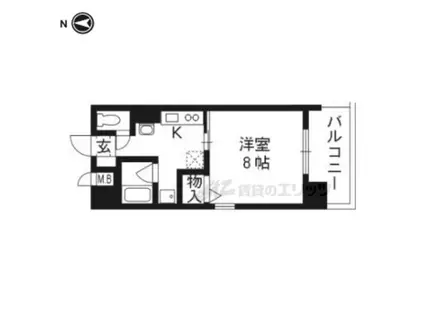 メビウス(1K/3階)の間取り写真