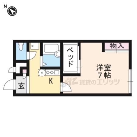 レオパレスパンプキンハウス(1K/1階)の間取り写真