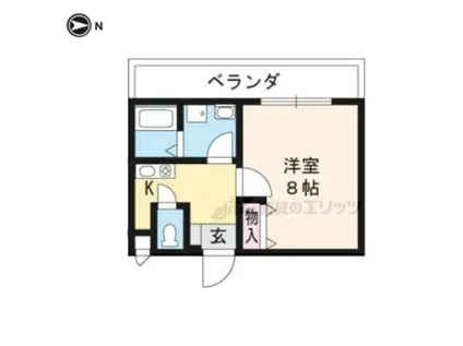 メゾン・ド・衣田(1K/2階)の間取り写真