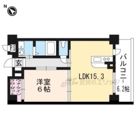 ル・マノワール(1LDK/2階)の間取り写真