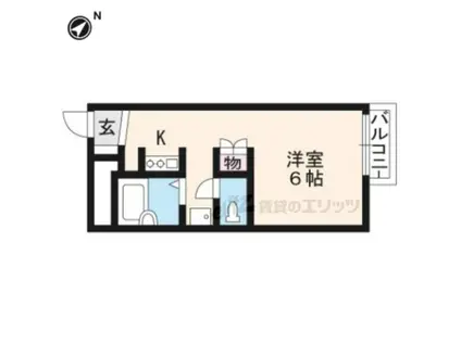 レオパレスRAINBOW(1K/2階)の間取り写真