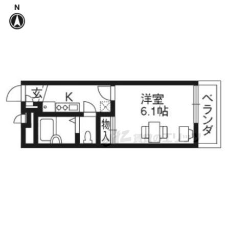 レオパレスメゾンラフィーネ(1K/1階)の間取り写真