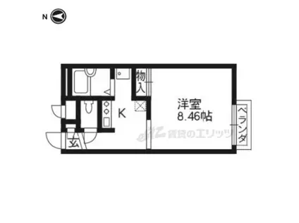 レオパレスMIYUKI(1K/1階)の間取り写真