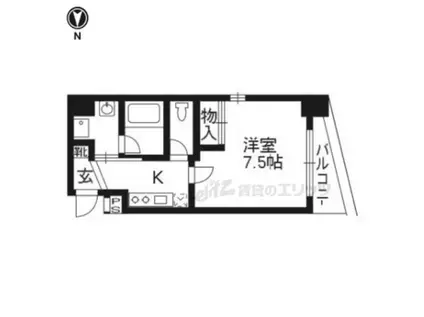 グランドパレス大宮五条(1K/5階)の間取り写真