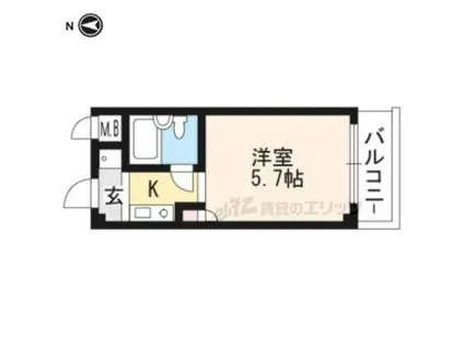 アーネストマンション(1K/3階)の間取り写真