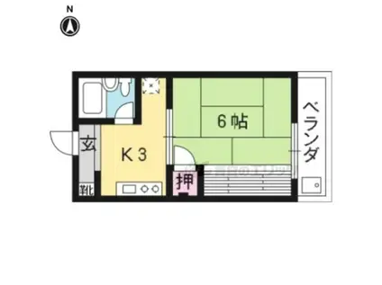 ハイツ泉(1K/1階)の間取り写真