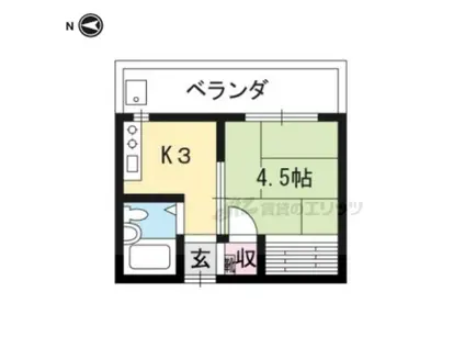 ハイツ泉(1K/2階)の間取り写真