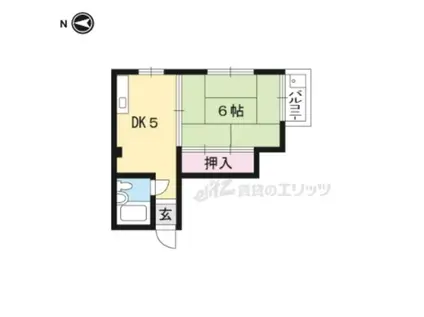 コーポ・サン(1DK/2階)の間取り写真