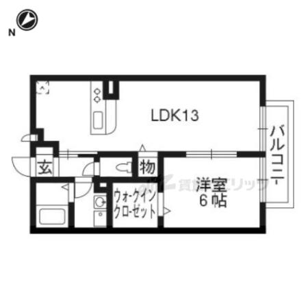 グランシャリオ(1LDK/1階)の間取り写真