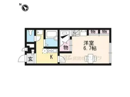 レオパレス氷室(1K/1階)の間取り写真