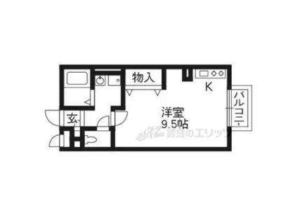 セジュール都(1K/3階)の間取り写真