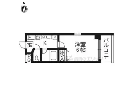 バインオーク イレブン(1K/6階)の間取り写真