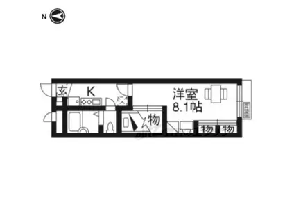 レオパレス FLOURISH(1K/2階)の間取り写真