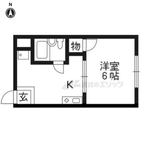 シティハイムFUJII(1K/2階)の間取り写真
