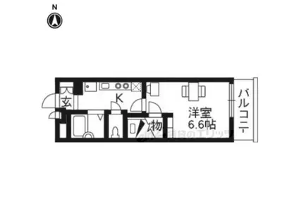 レオパレスメゾン吉祥院(1K/1階)の間取り写真