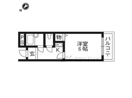 ベルシャンテ(1K/2階)の間取り写真