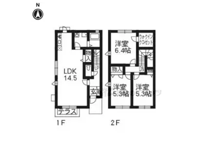 フォーシーズンズ宝ヶ池C棟(3LDK/1階)の間取り写真