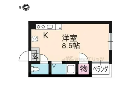 みやびハイツ(ワンルーム/2階)の間取り写真