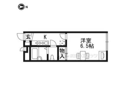 レオパレスPOLESTAR(1K/3階)の間取り写真