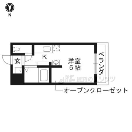 フローレンス伏見(1K/3階)の間取り写真