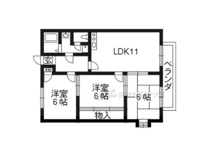 メゾンウェンド(3LDK/1階)の間取り写真