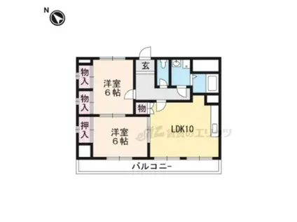 ソレイユ千(3DK/3階)の間取り写真