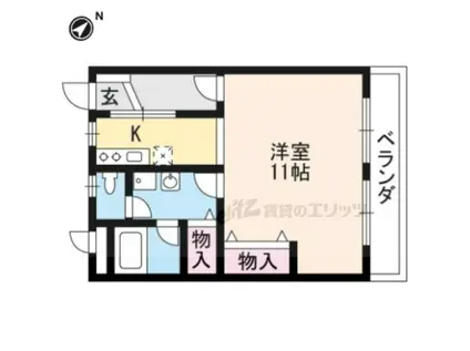 リネージュ膳所(1K/3階)の間取り写真